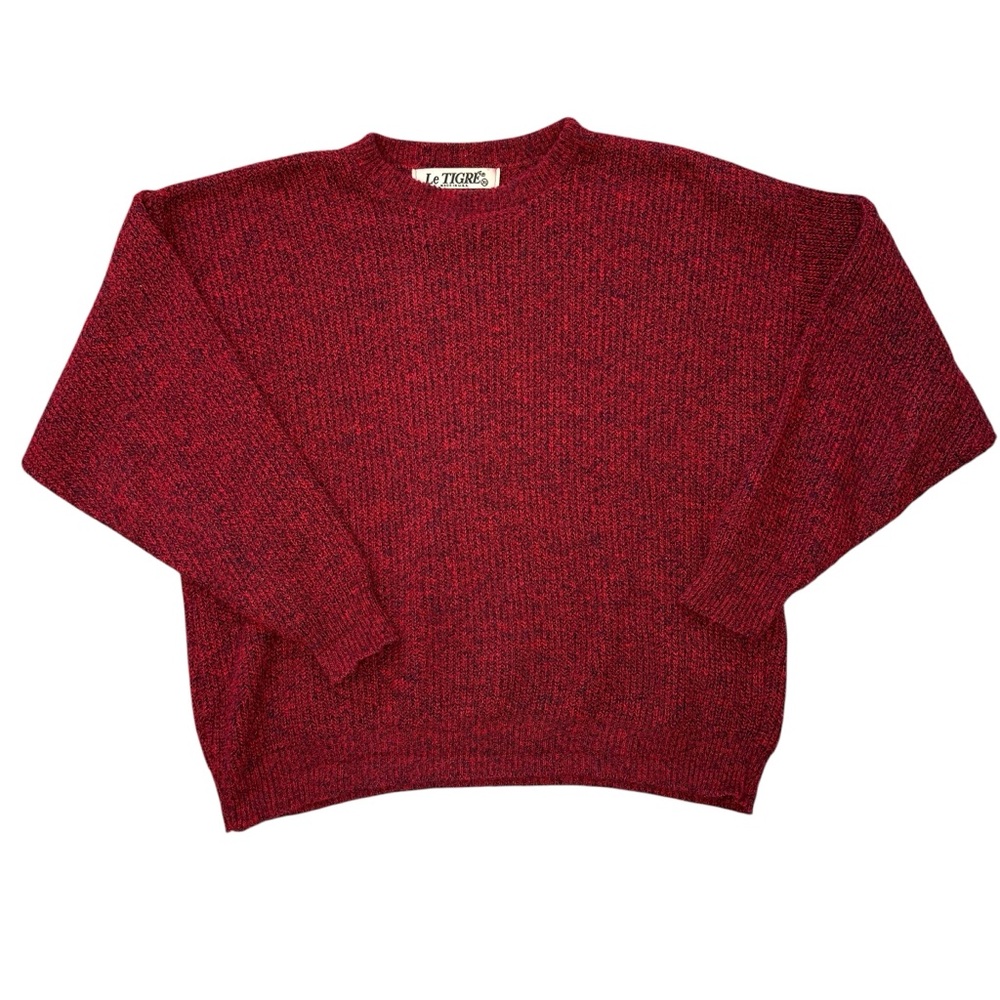 Vintage Le Tigre XL Red Sweater - Made in USA‎ Size XL